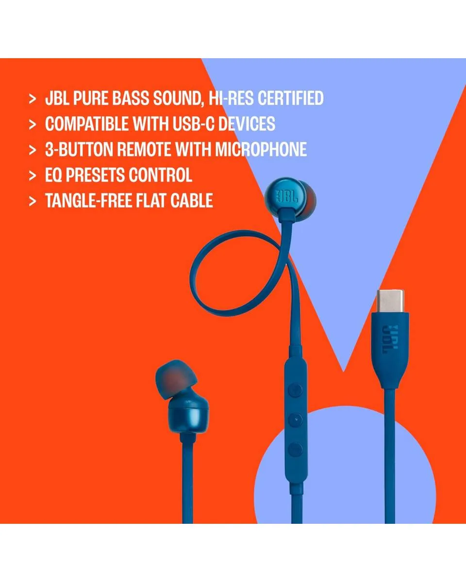Slušalice JBL Tune 310C USB-C - Plave Bubice 