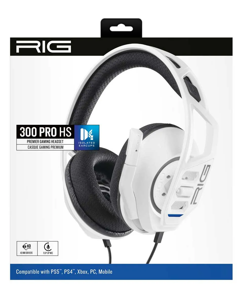 Slušalice Nacon RIG 300 Pro HS - White 