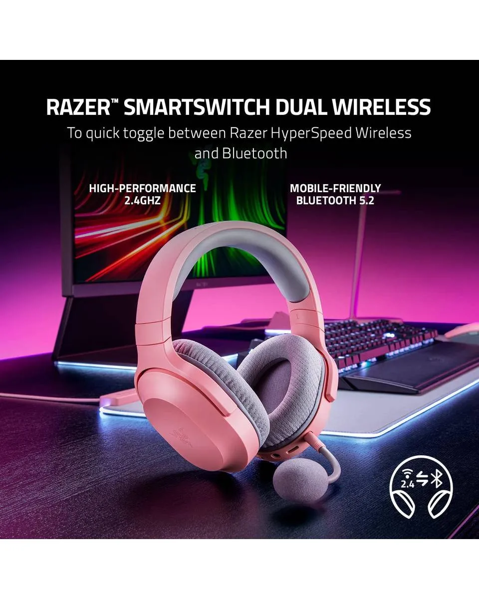 Slušalice Razer Barracuda X (2022) - Wireless Multi Platform Gaming and Mobile Headset - Quartz Edition 