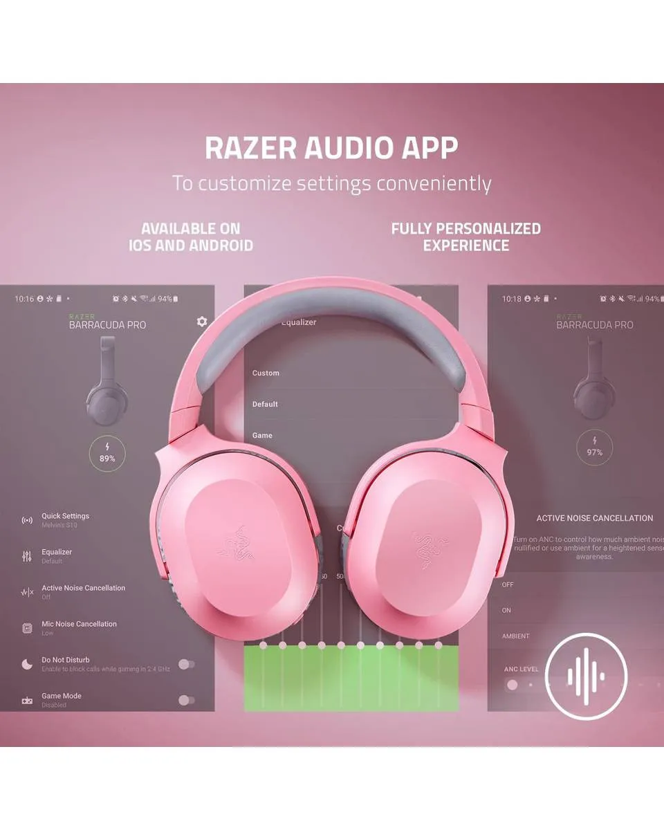 Slušalice Razer Barracuda X (2022) - Wireless Multi Platform Gaming and Mobile Headset - Quartz Edition 