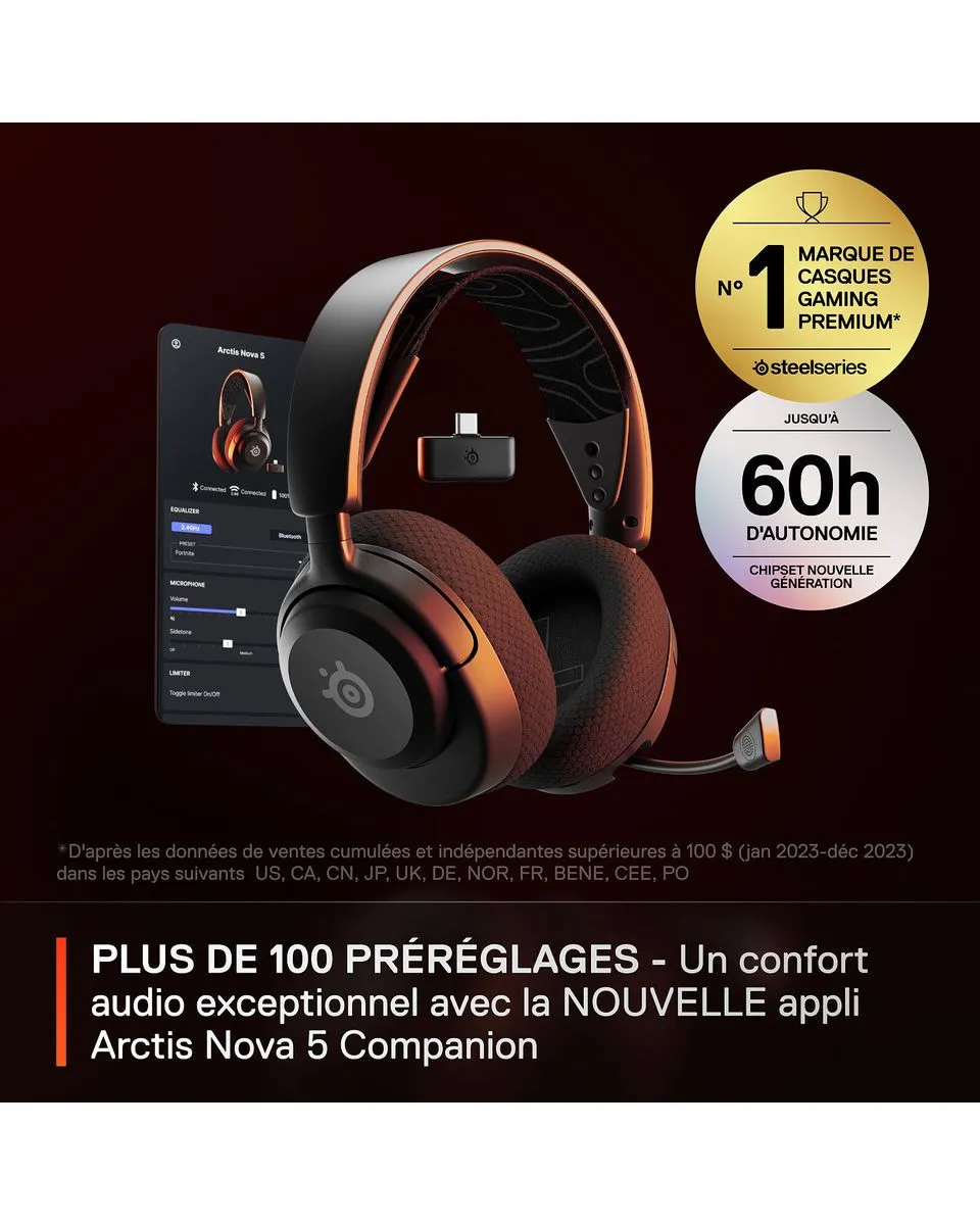 Slušalice Steelseries Arctis Nova 5 Wireless - Black 