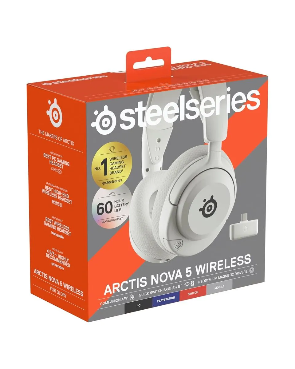 Slušalice Steelseries Arctis Nova 5 Wireless - White 