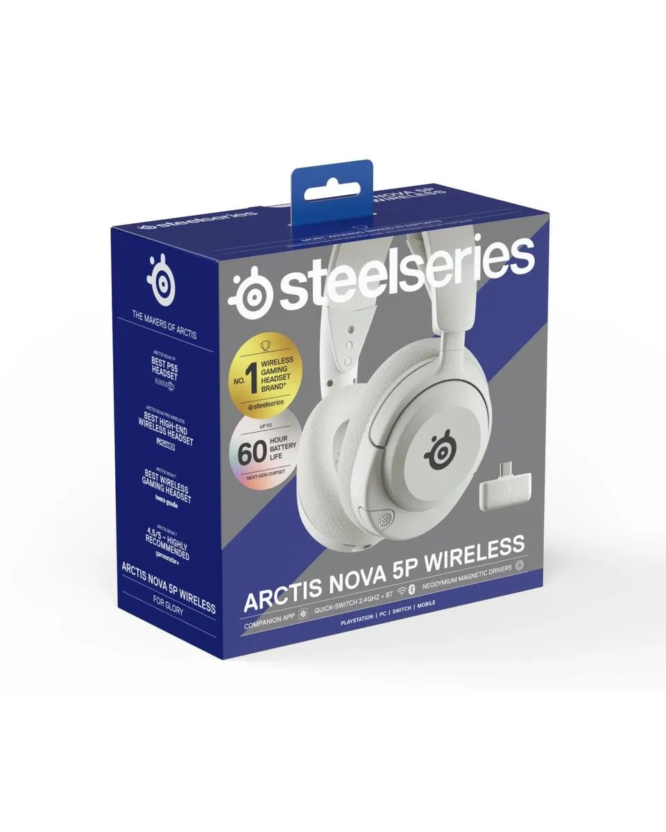 Slušalice Steelseries Arctis Nova 5P Wireless - White 