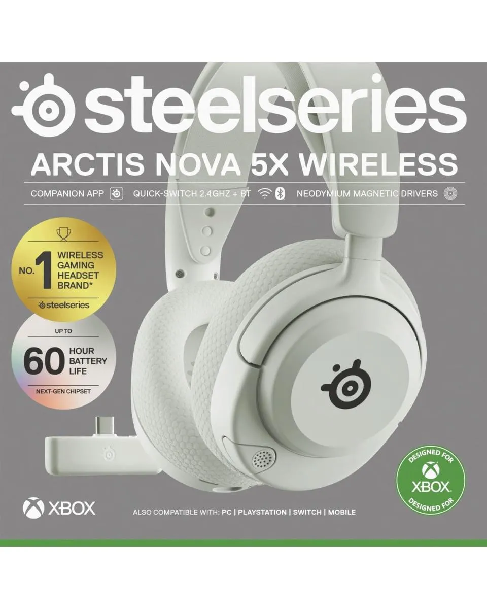 Slušalice Steelseries Arctis Nova 5X Wireless - White 