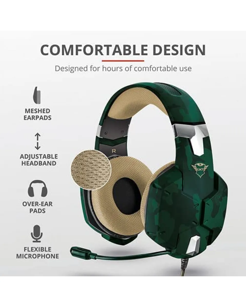 Slušalice Trust GXT 322C Carus - Jungle Camo Camo Green 