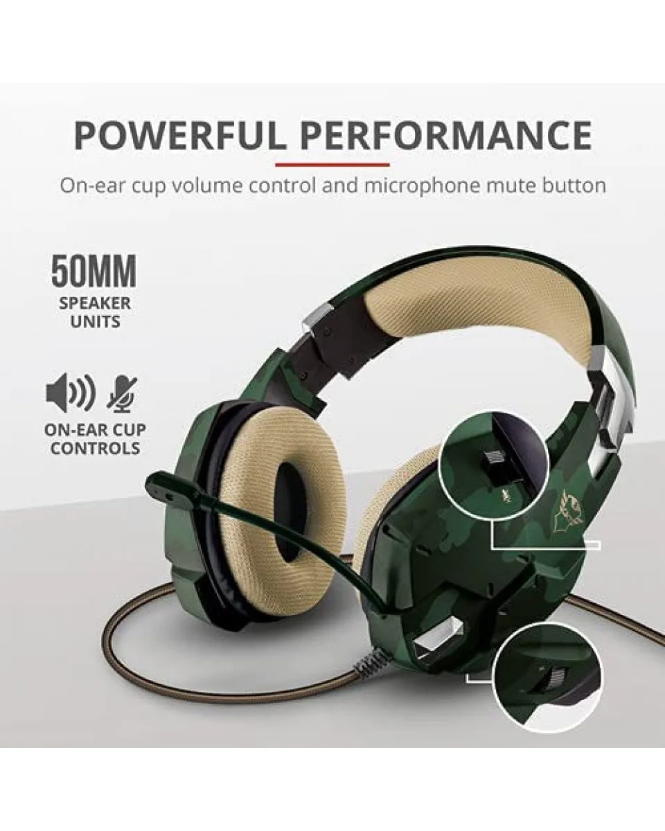 Slušalice Trust GXT 322C Carus - Jungle Camo Camo Green 