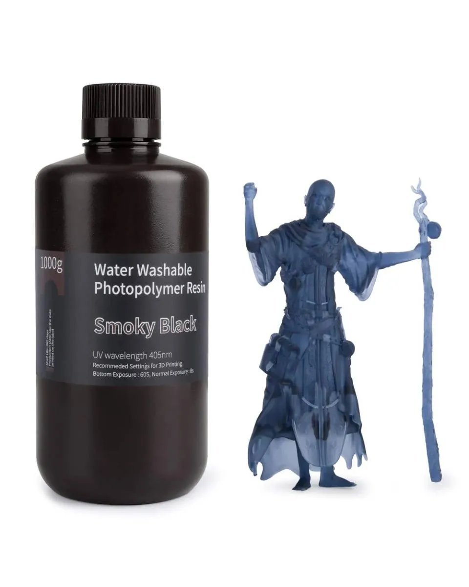 Smola Elegoo Water Washable Resin 1kg Smoky Black 