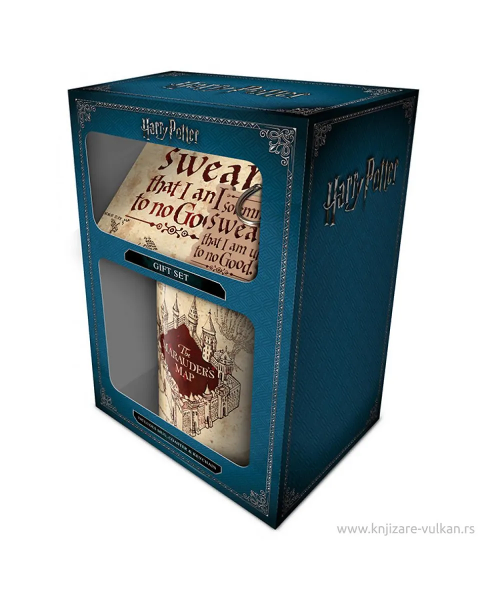 Gift Set - Harry Potter - Marauders Map - Šolja, Podmetač & Privezak 