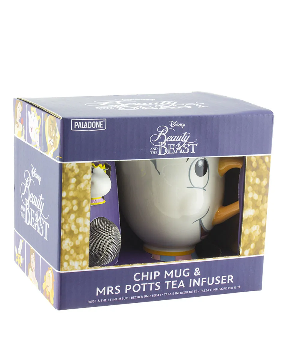 Šolja Paladone - Beauty And The Beast - Chip Mug & Mrs Potts Tea Infuser 