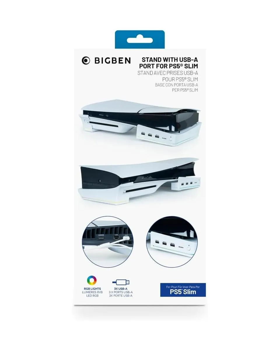 Stalak BigBen with USB-A Port PS5 Slim - Horizontal 