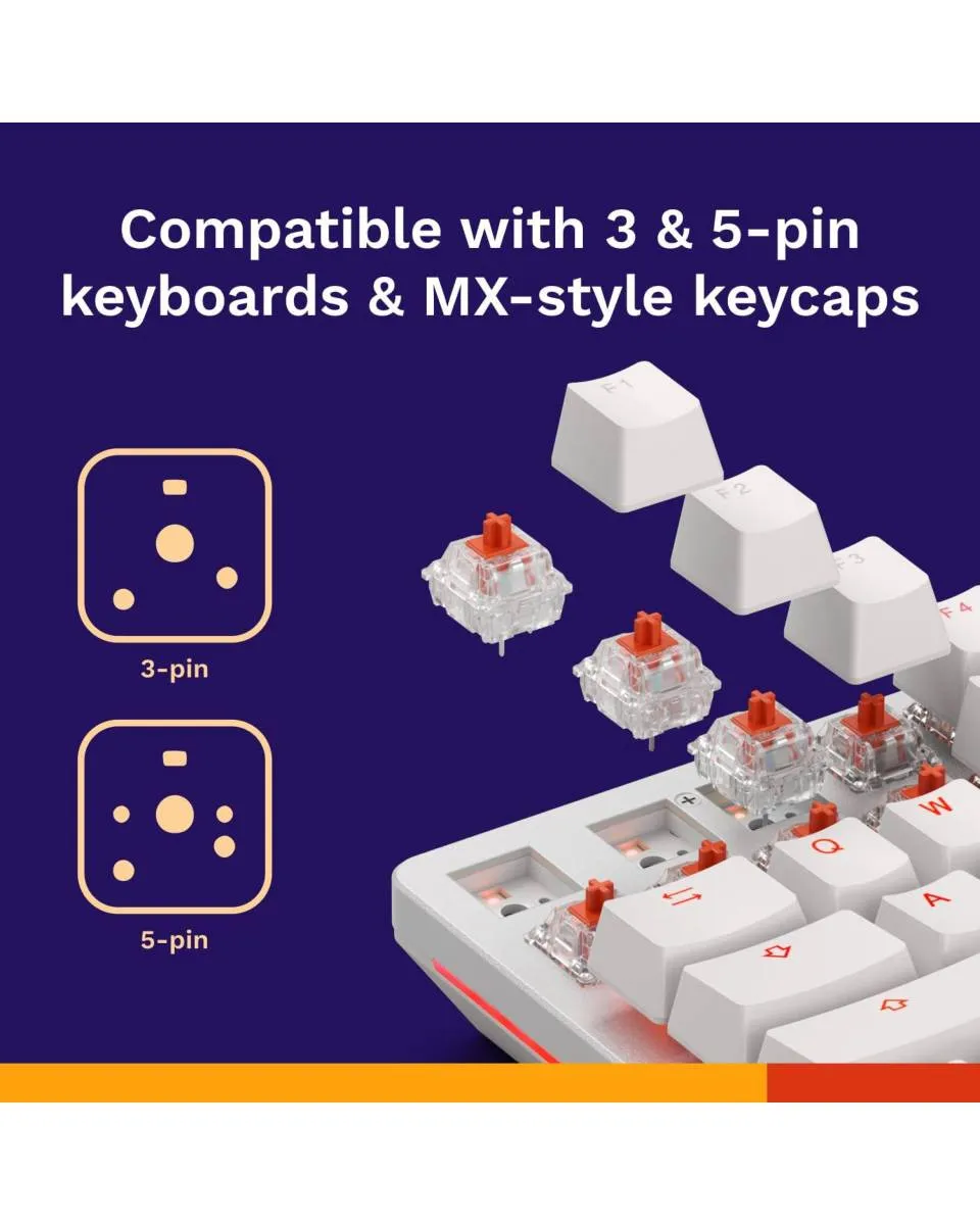 Svičevi za tastaturu Glorious Fox Prelubed - Linear Switch 
