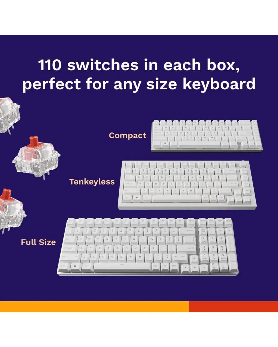 Svičevi za tastaturu Glorious Fox Prelubed - Linear Switch 
