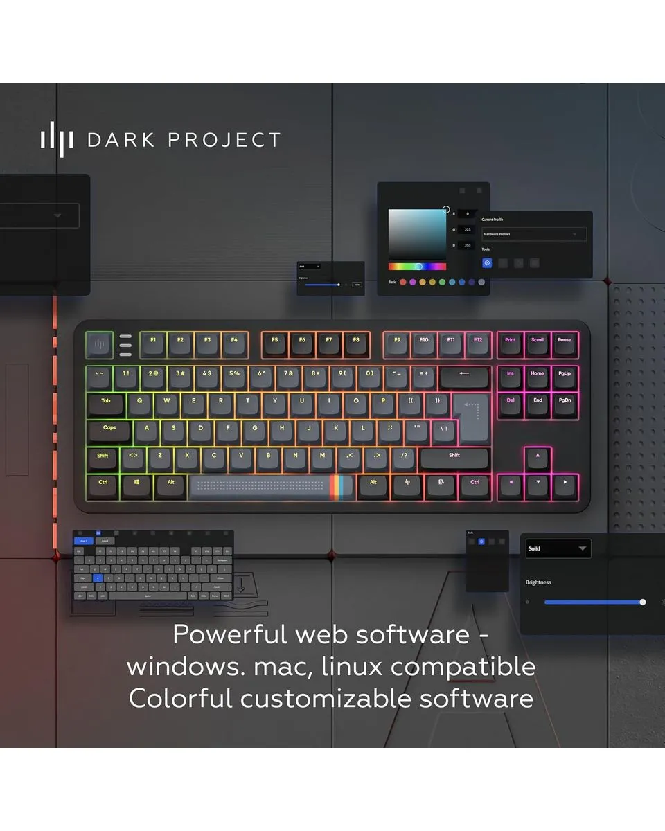 Tastatura Dark Project ALU Midnight - Mechanical Gaming Keyboard (ANSI) 