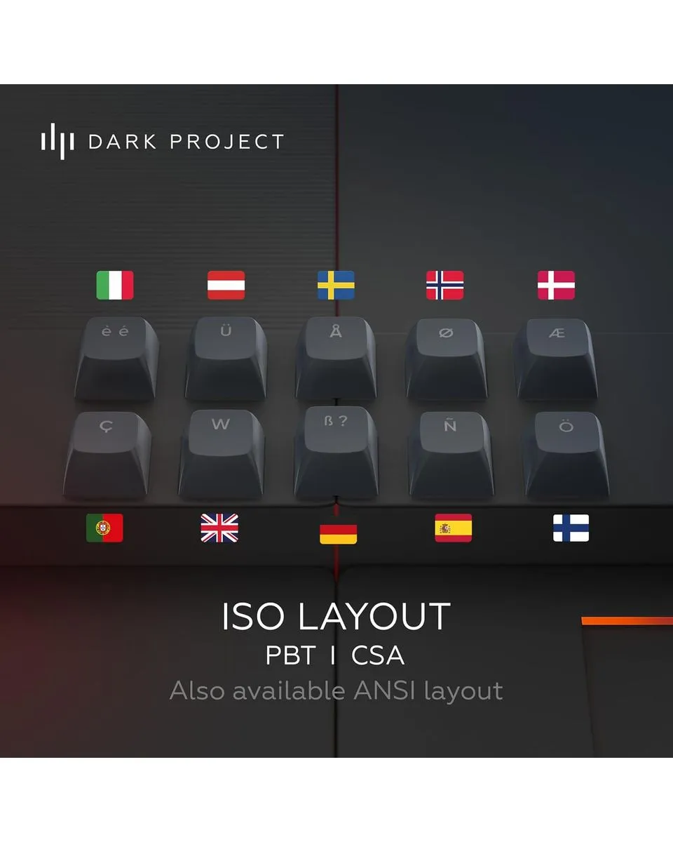 Tastatura Dark Project ALU Midnight - Mechanical Gaming Keyboard (ANSI) 