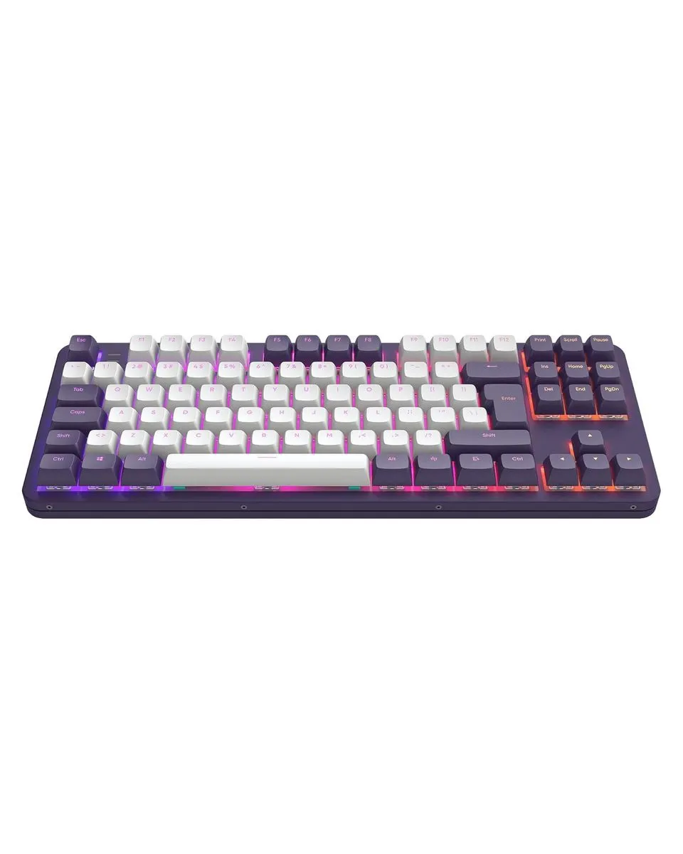 Tastatura Dark Project ALU87A Violet/White - Mechanical Gaming Keyboard (ANSI) 