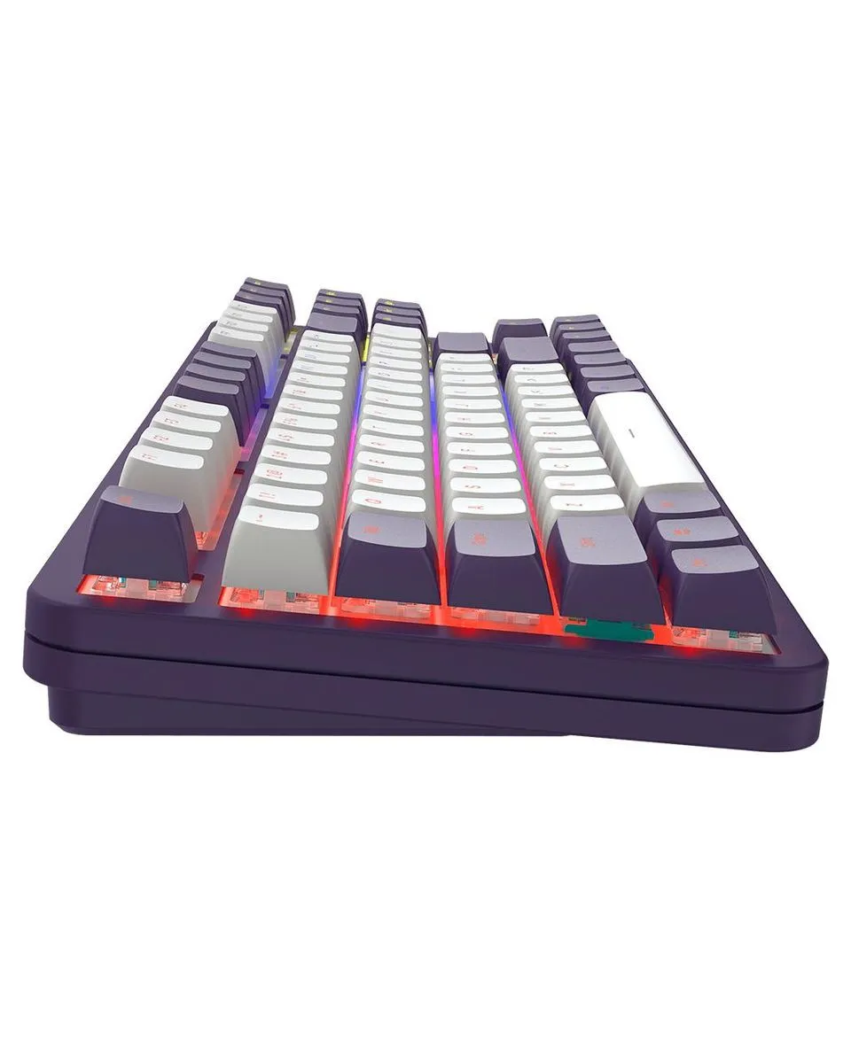 Tastatura Dark Project ALU87A Violet/White - Mechanical Gaming Keyboard (ANSI) 