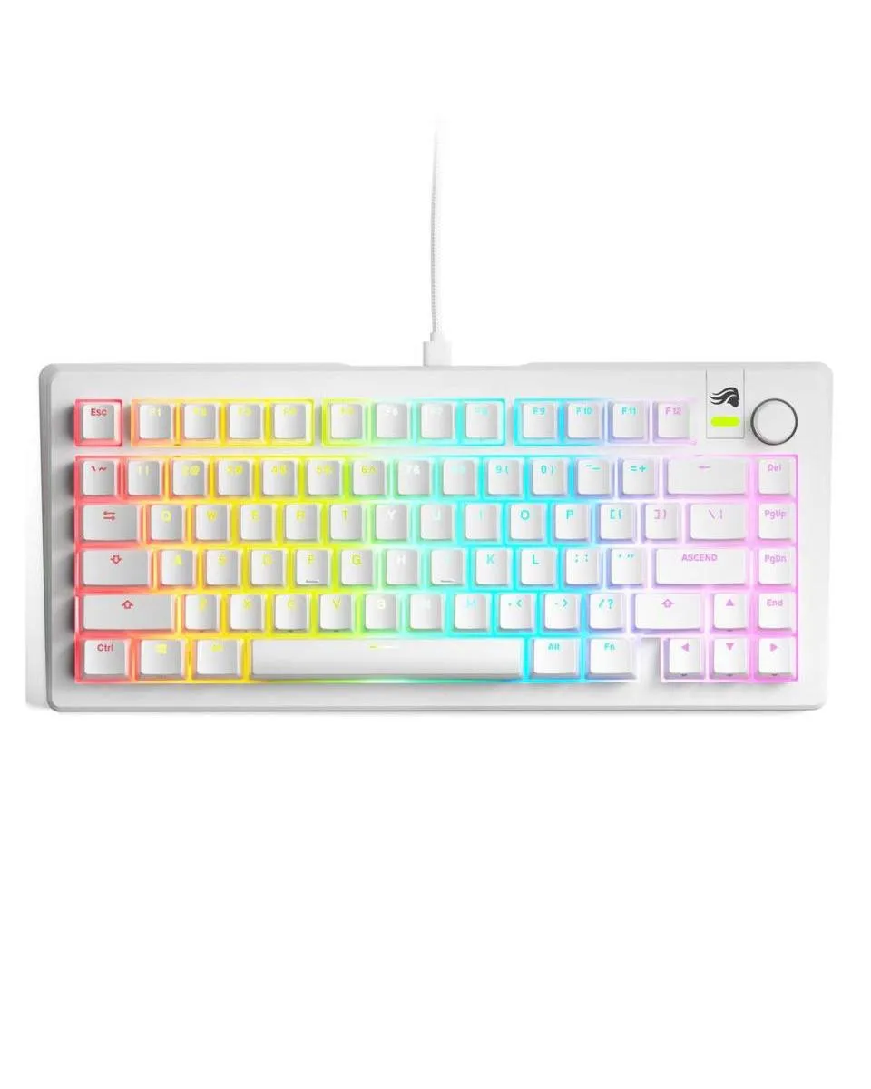 Tastatura Glorious GMMK 3 75% Pre-Built ANSI - Modularna White 