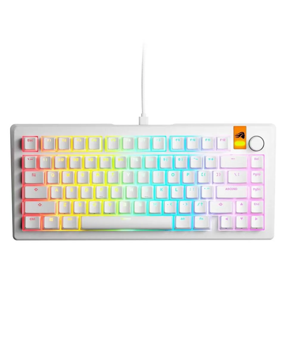 Tastatura Glorious GMMK 3 HE 75% Pre-Built ANSI - Modularna White 