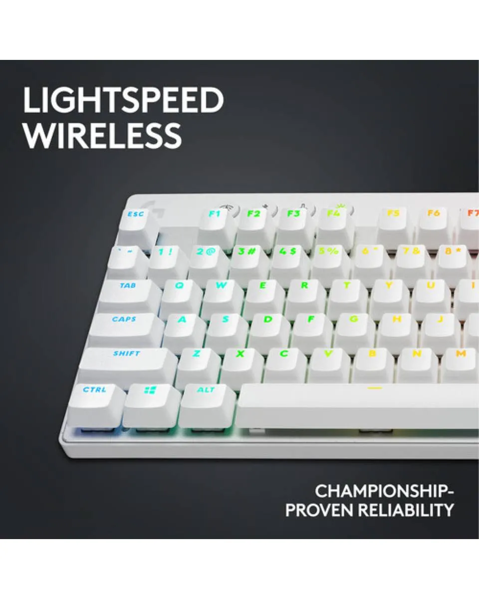 Tastatura Logitech G PRO X TKL - Lightspeed Wireless - White - Tactile 