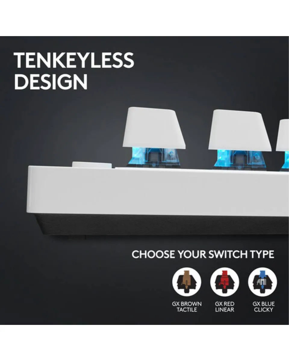 Tastatura Logitech G PRO X TKL - Lightspeed Wireless - White - Tactile 