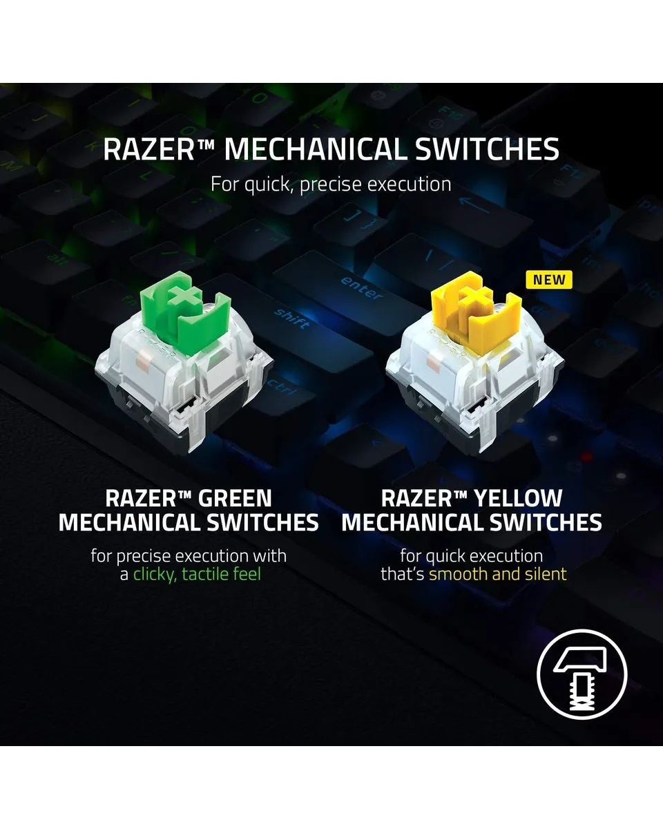 Tastatura Razer BlackWidow V3 Green Switch - Quartz Edition 