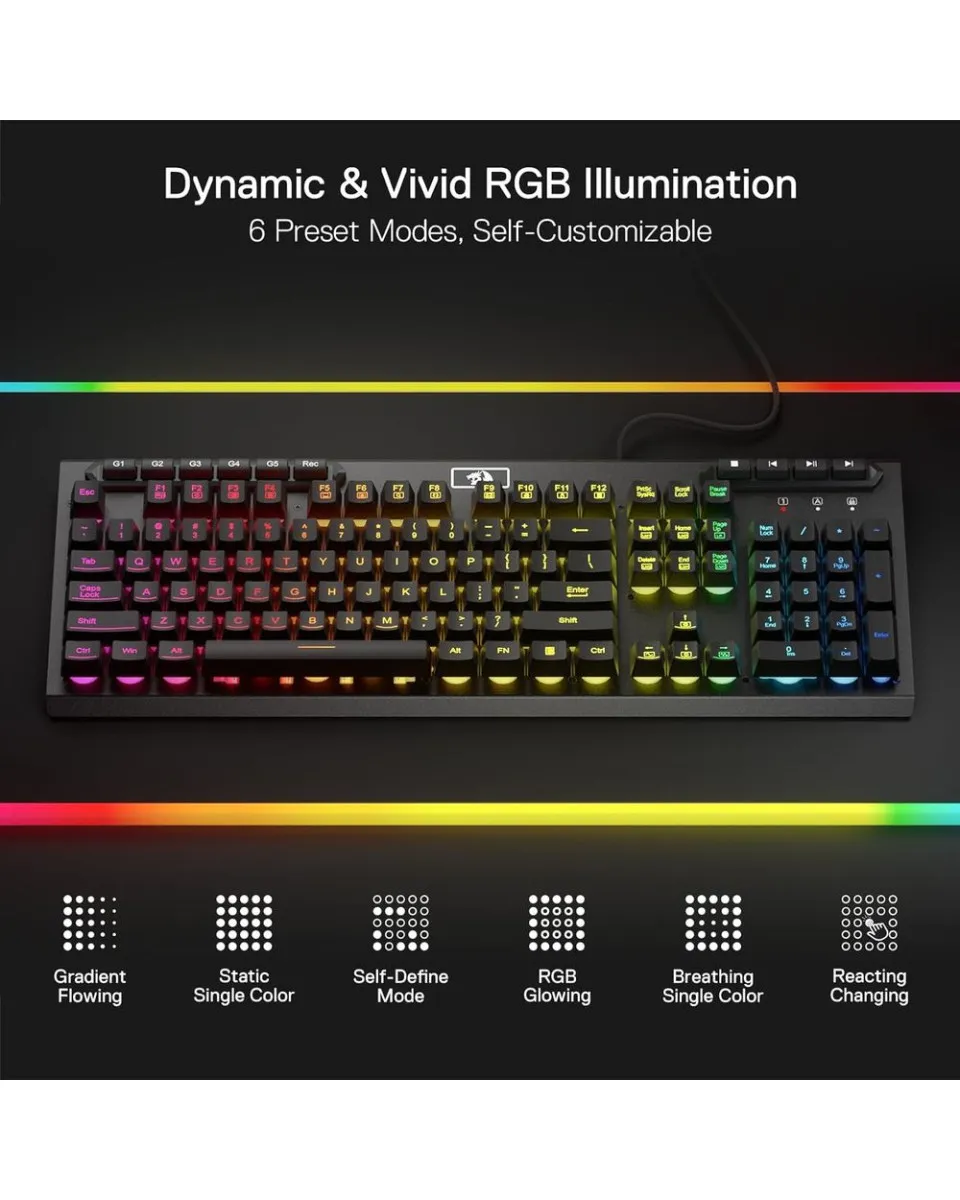 Tastatura Redragon Aditya K513 RGB 