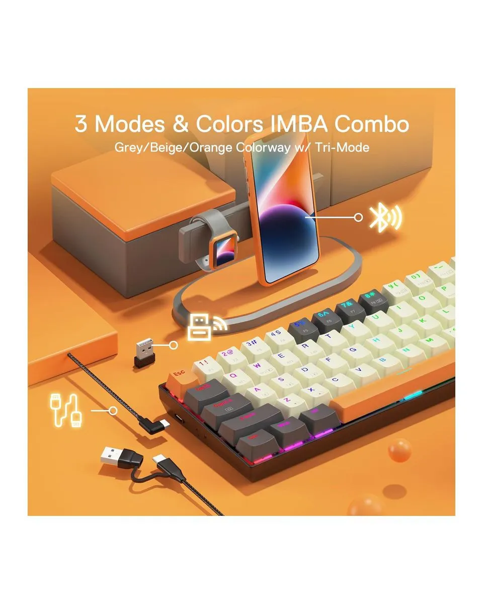 Tastatura Redragon Caraxes K644GG 60% RGB Red 