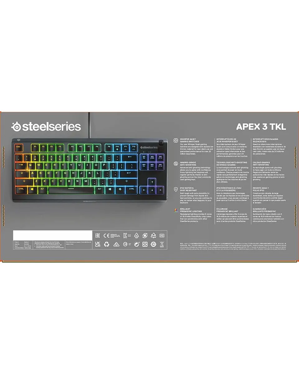Tastatura Steelseries APEX 3 TKL BLACK 
