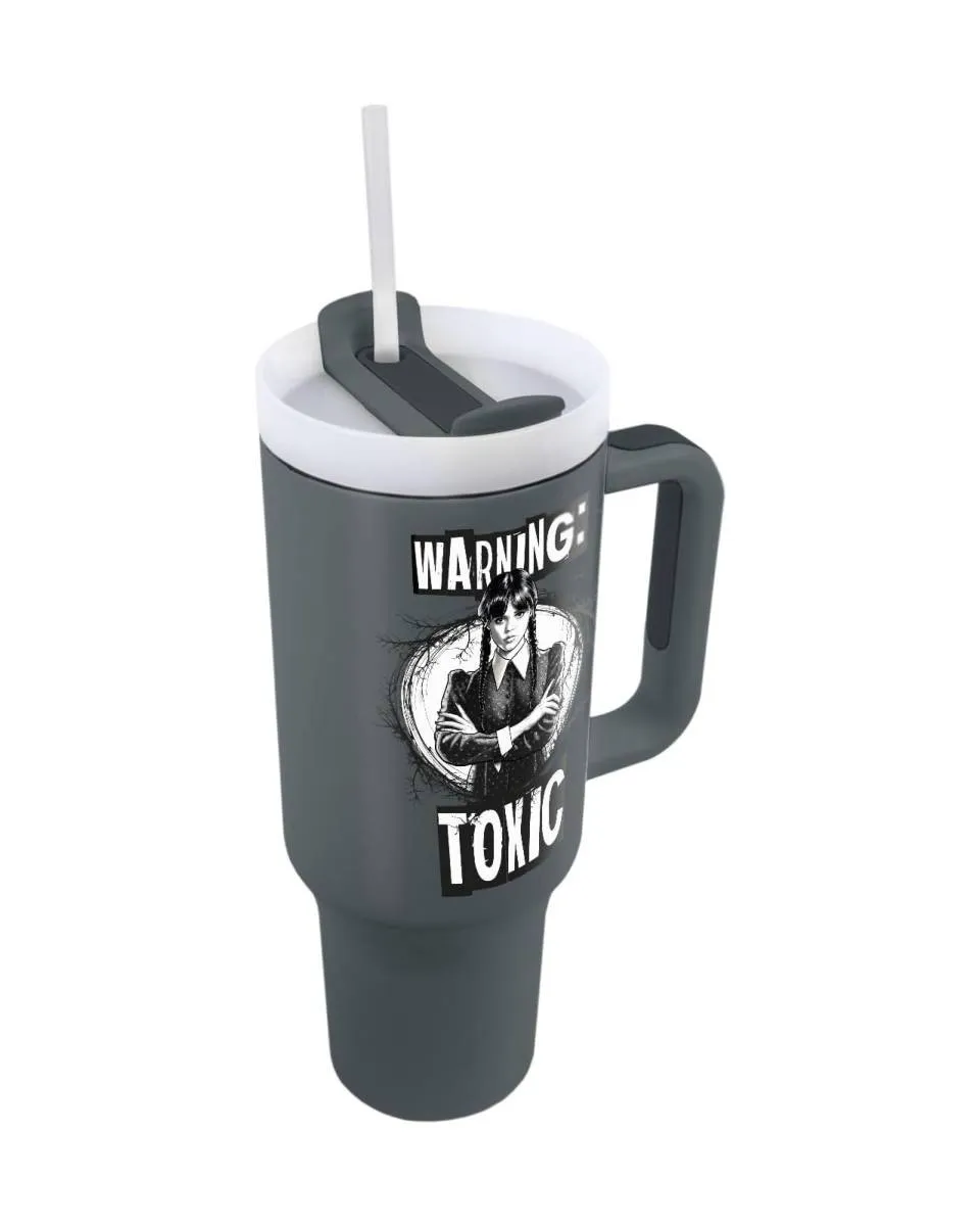 Termos čaša Wednesday - Warning: Toxic Tumbler 1200ml 
