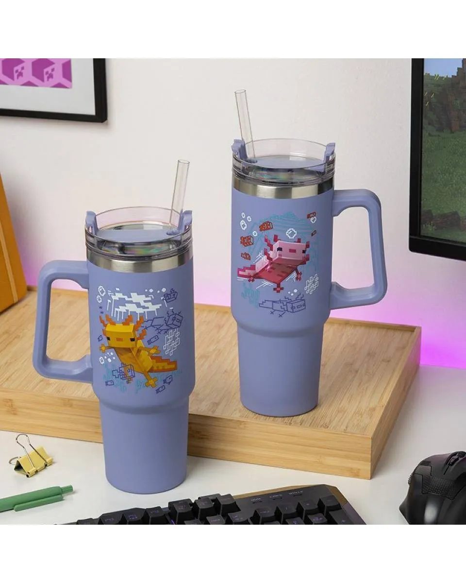 Termos šolja Paladone Minecraft - Purple  Travel Mug 