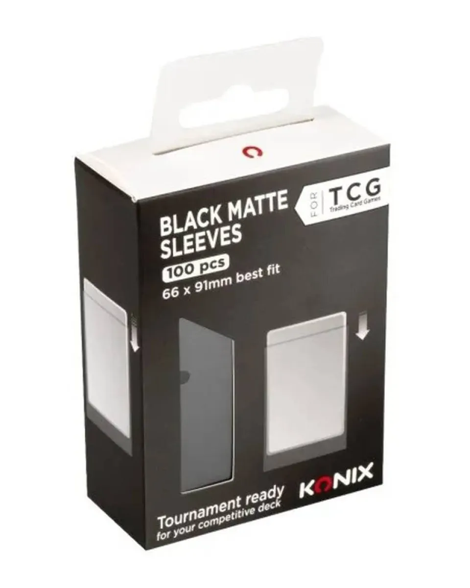 Zaštita za karte Konix TCG - Black Matte Sleeves 100 Pcs 