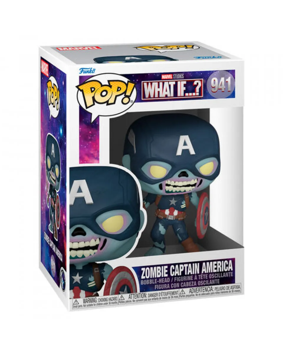 Bobble Figure Marvel What If...? POP! - Zombie Captain America 
