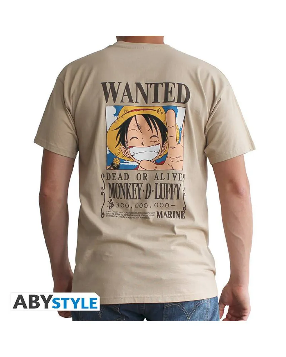 Majica AbyStyle One Piece - Wanted Luffy - Unisex - Vintage - M 