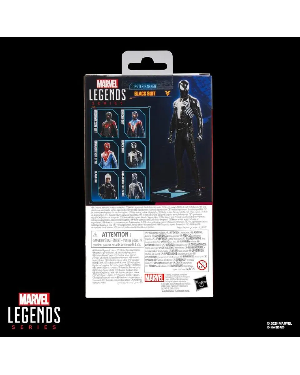Action Figure Marvel Legends Series - Spider-Man 2 - Peter Parker (Black Suit) 