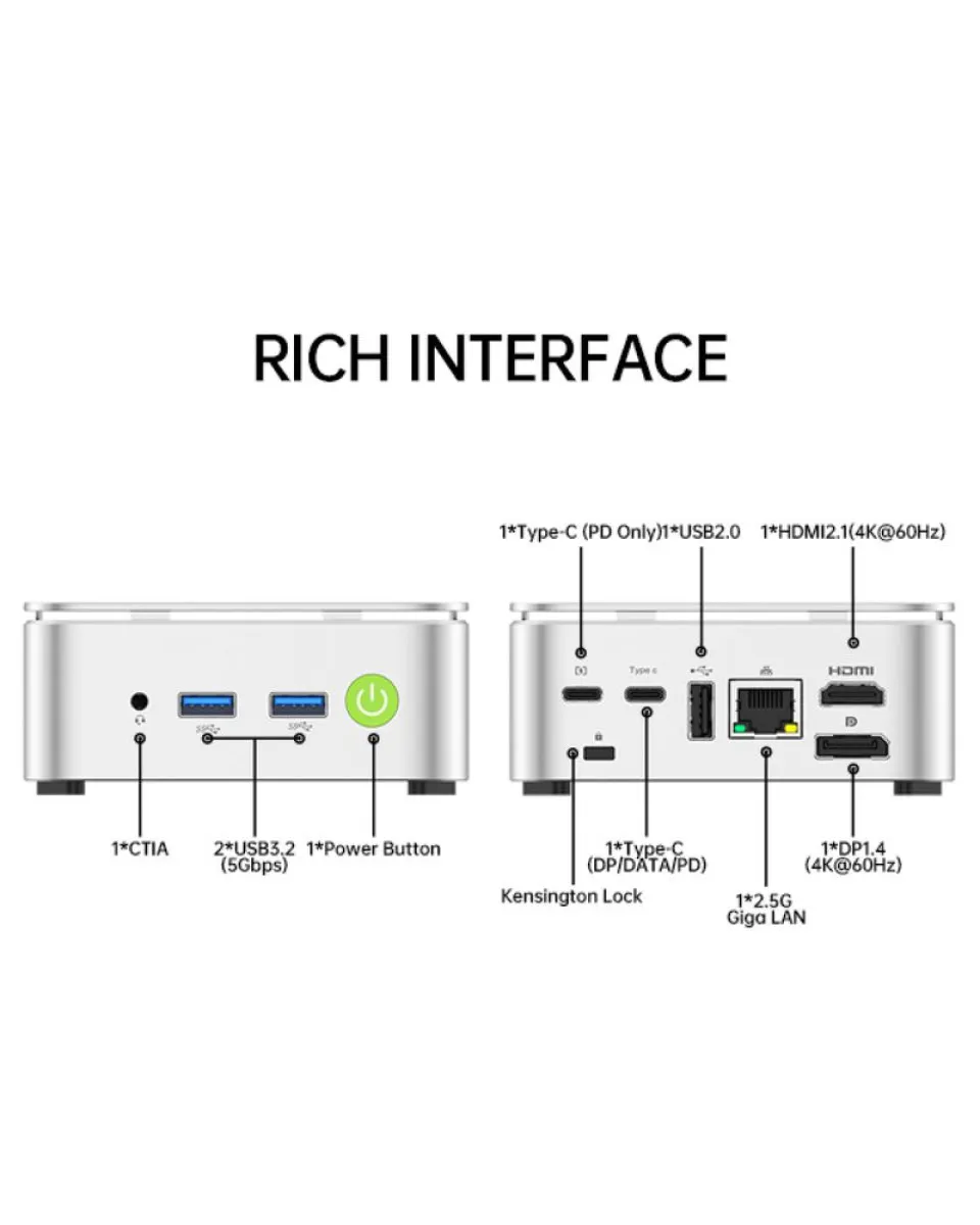 AMD Ryzen 5 Mini Računar GMKtec G10 -  3500U 16GB 1TB WIN11 Pro 
