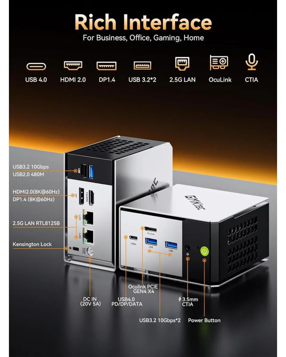 AMD Ryzen 5 Mini Računar GMKtec M8 - 6650H 16GB 1TB WIN11 Pro 