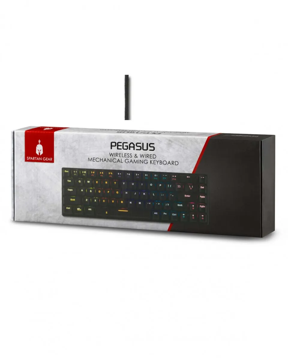 Tastatura Spartan Gear Pegasus Mini 60% Wireless - Black + poklon Titan 2 miš 