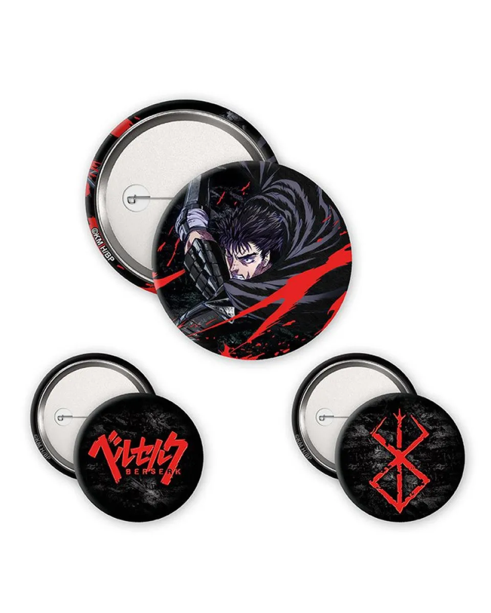 Bedževi AbyStyle - Berserk - Guts - Badge Pack 