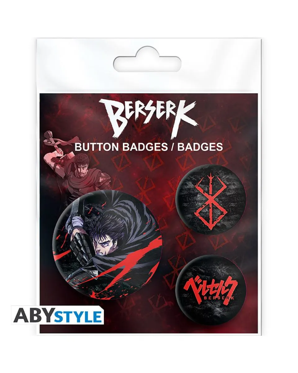 Bedževi AbyStyle - Berserk - Guts - Badge Pack 