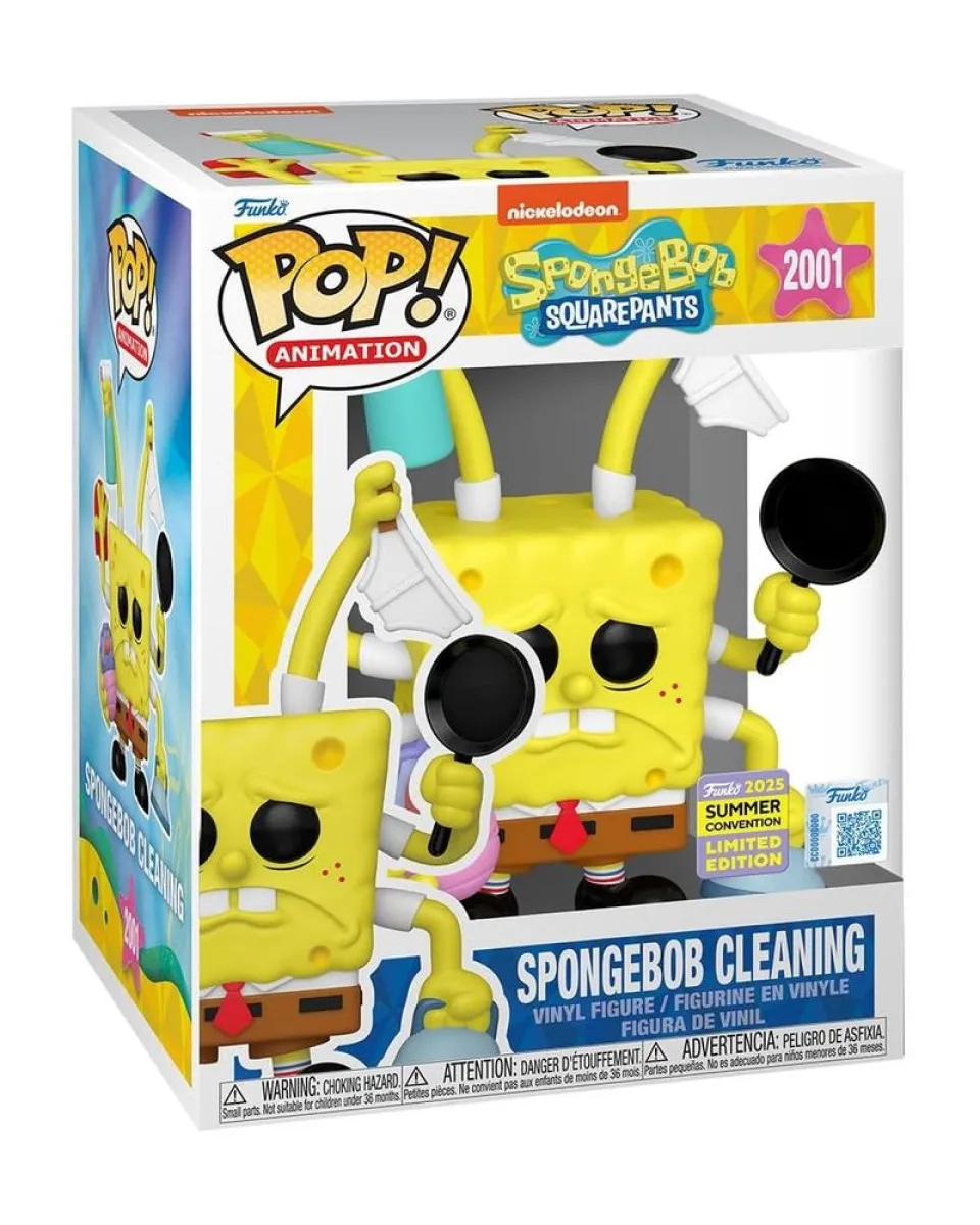 Bobble Figure Animation - SpongeBob Squarepants POP! - SpongeBob Cleaning #2001 