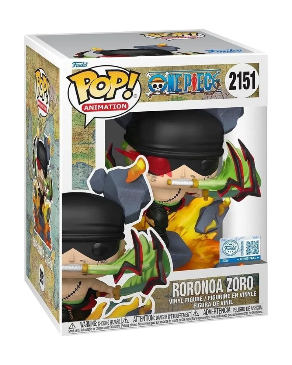 Bobble Figure Anime - One Piece POP! - Roronoa Zoro (King Of Hell) #2151 