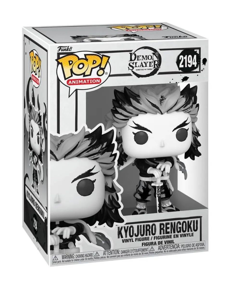 Bobble Figure Anime - Demon Slayer Kimetsu no Yaiba POP! - Kyojuro Rengoku (Sumi Ink) #2194 