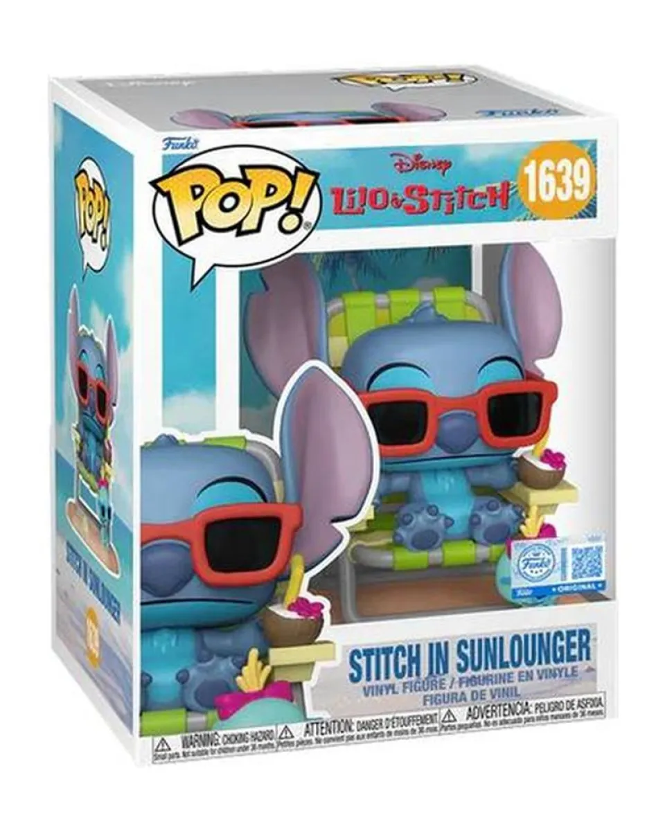 Bobble Figure Disney - Lilo & Stitch POP! - Stitch In Sunlounger #1639