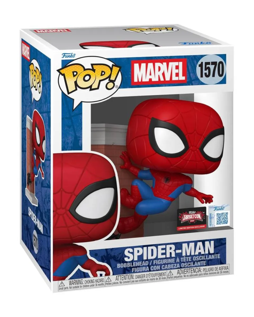 Bobble Figure Marvel - Spider-Man POP! - Spider-Man (Leaning) #1570 