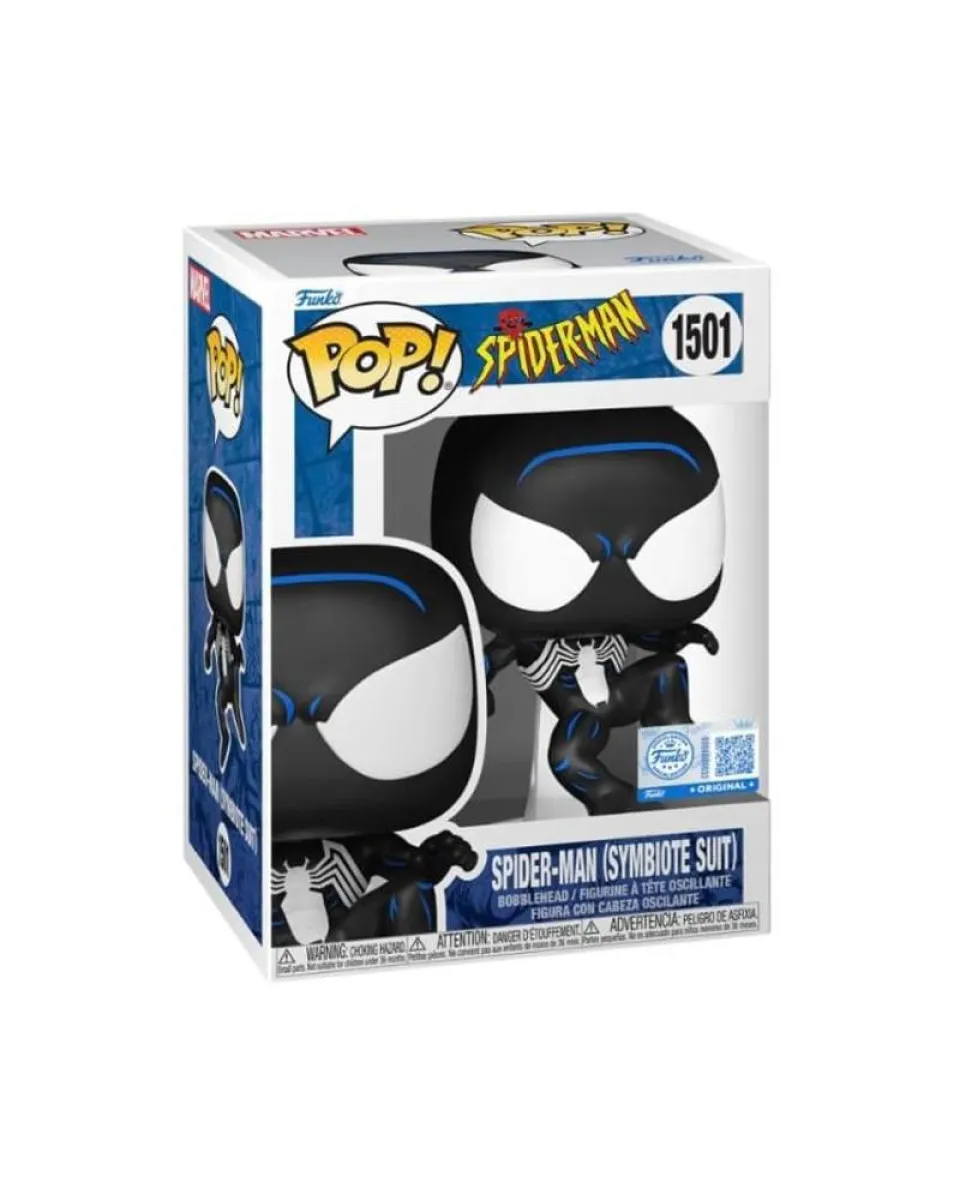 Bobble Figure Marvel - Spider-Man POP! - Spiderman TV - Black Suit Spidey #1501 