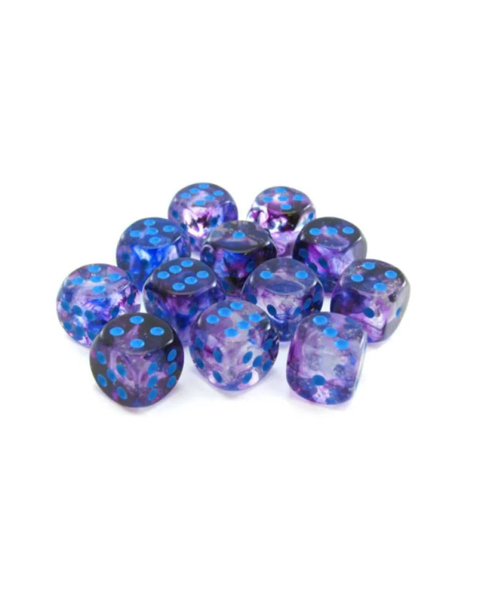 Kockice Chessex - Nebula - Luminary - Nocturnal & Blue 12mm (36) 