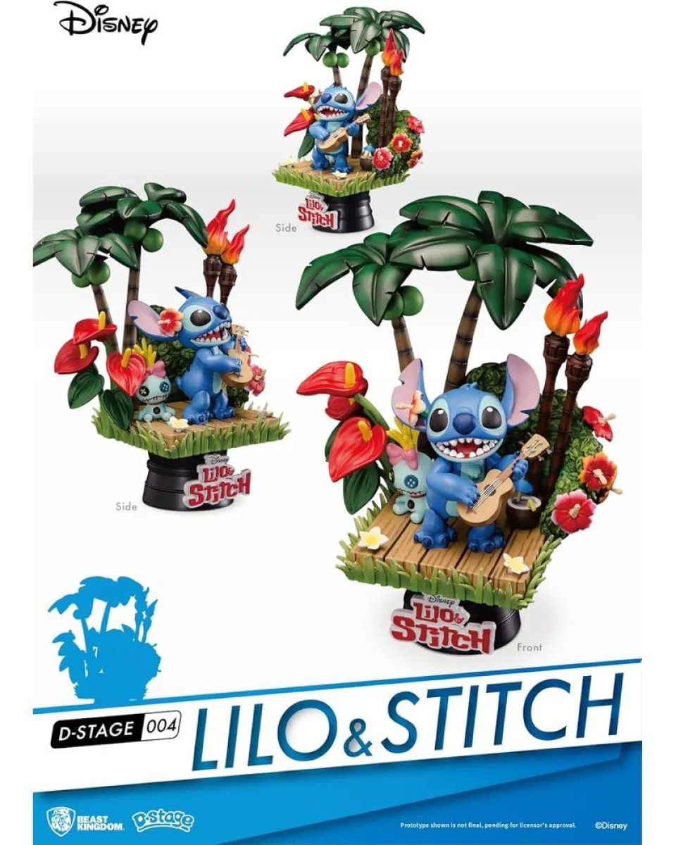 Diorama Lilo & Stitch -  Stitch Playing Guitar - D-Stage PVC 