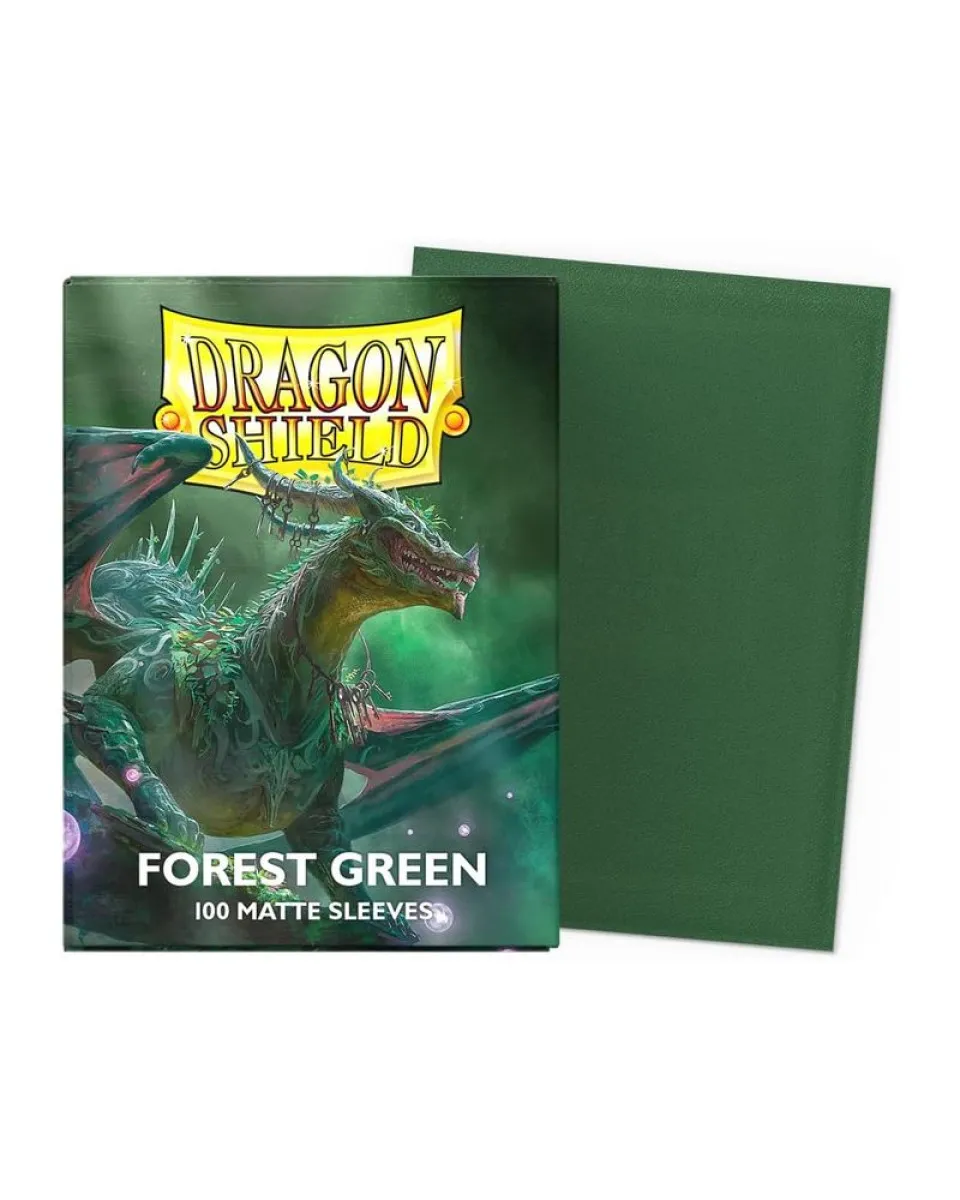 Dragon Shield 100 Standard Sleeves - Forest Green Green Matte 