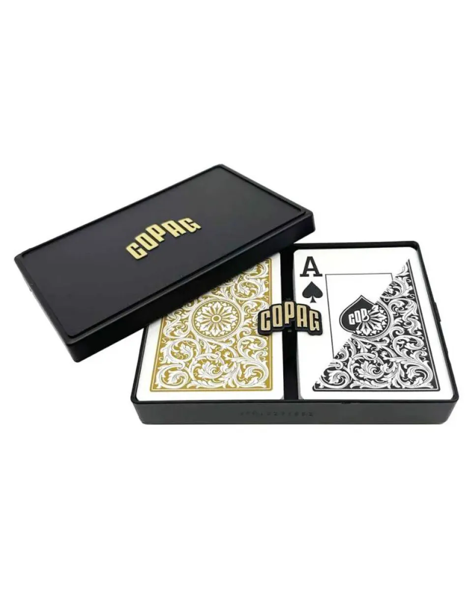 Karte Copag - Jumbo - 2-Pack - Black And Gold Playing Cards 
