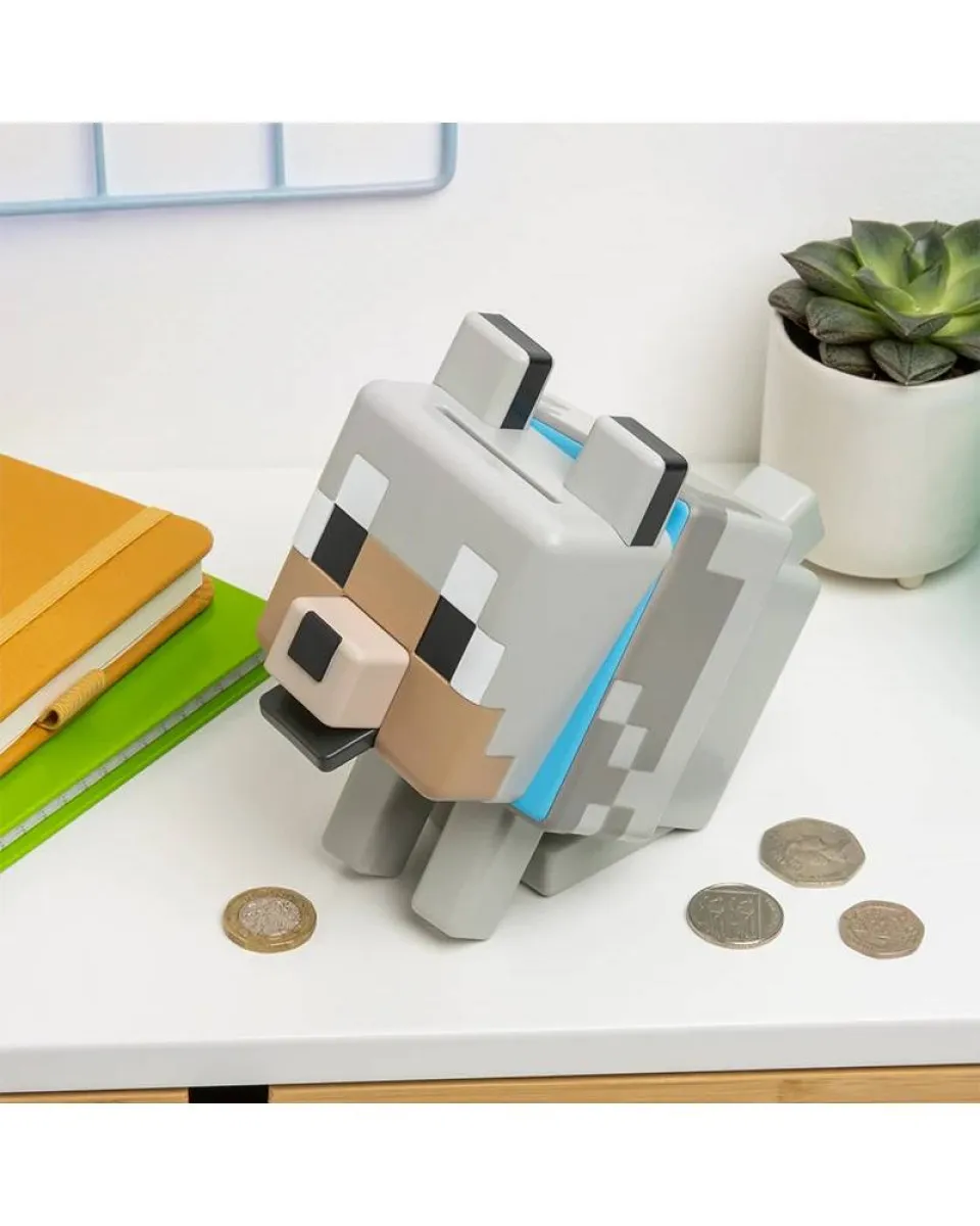 Kasica Paladone - Minecraft - Wolf Shaped Money Box 